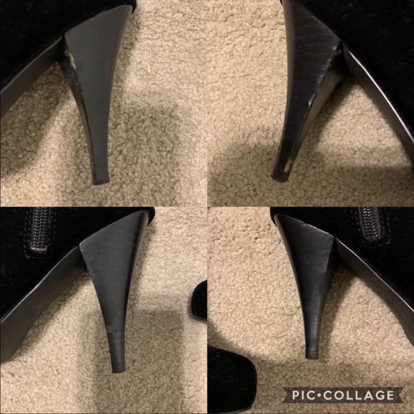 MIA Black Over the Knee/Slouchy Velour Boots - Picture 5 of 7